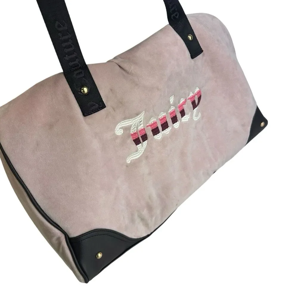 Juicy Couture pink and brown travel bag